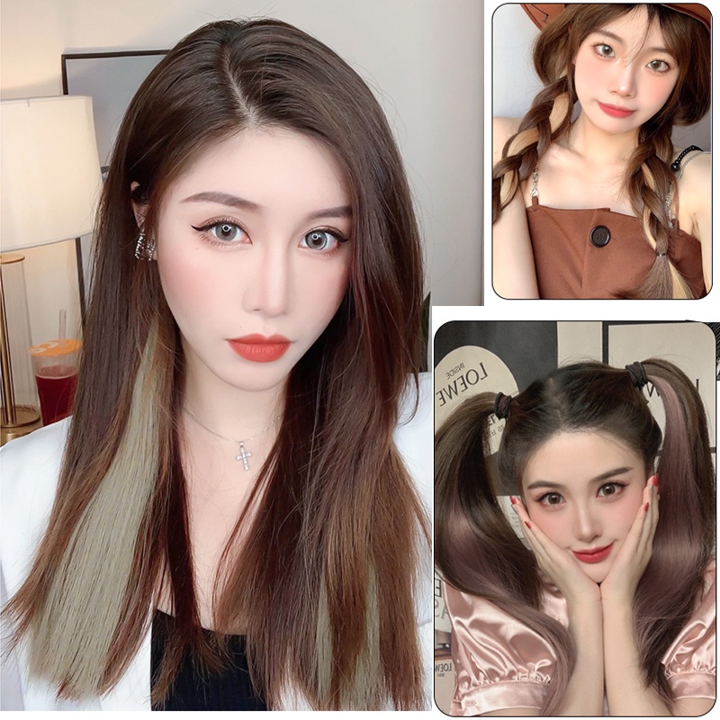 ✨✨1 Kẹp Tóc Giả Dài  Màu Sắc Gradient Cách Nhiệt