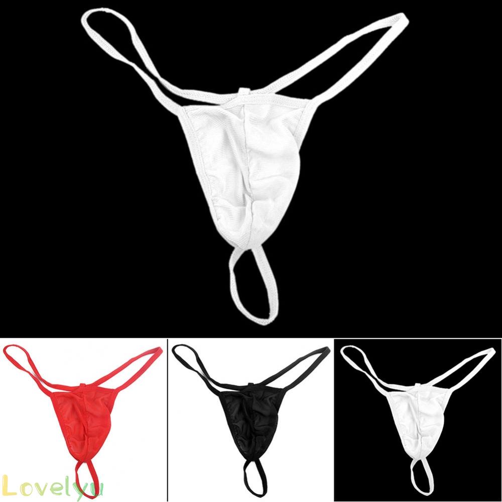 ◀READY▶3pcs male sexy underwear Men G-string Thongs Mesh Underwear T-back Briefs Bikini Underpants Spandex# Good Quality