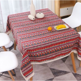Khăn trải bàn vintage họa tiết thổ cẩm đẹp mắt trang trí bàn