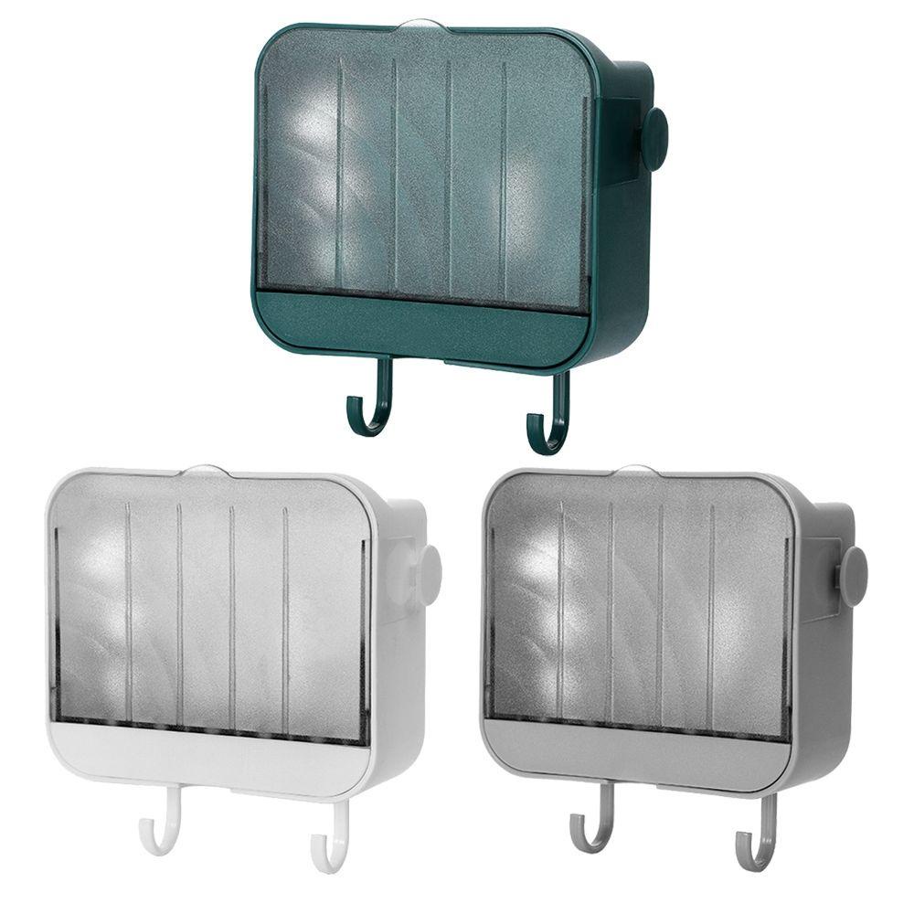 Hộp Đựng Xà Phòng Tự Dính Có Móc Treo Khăn Cho Nhà Bếp