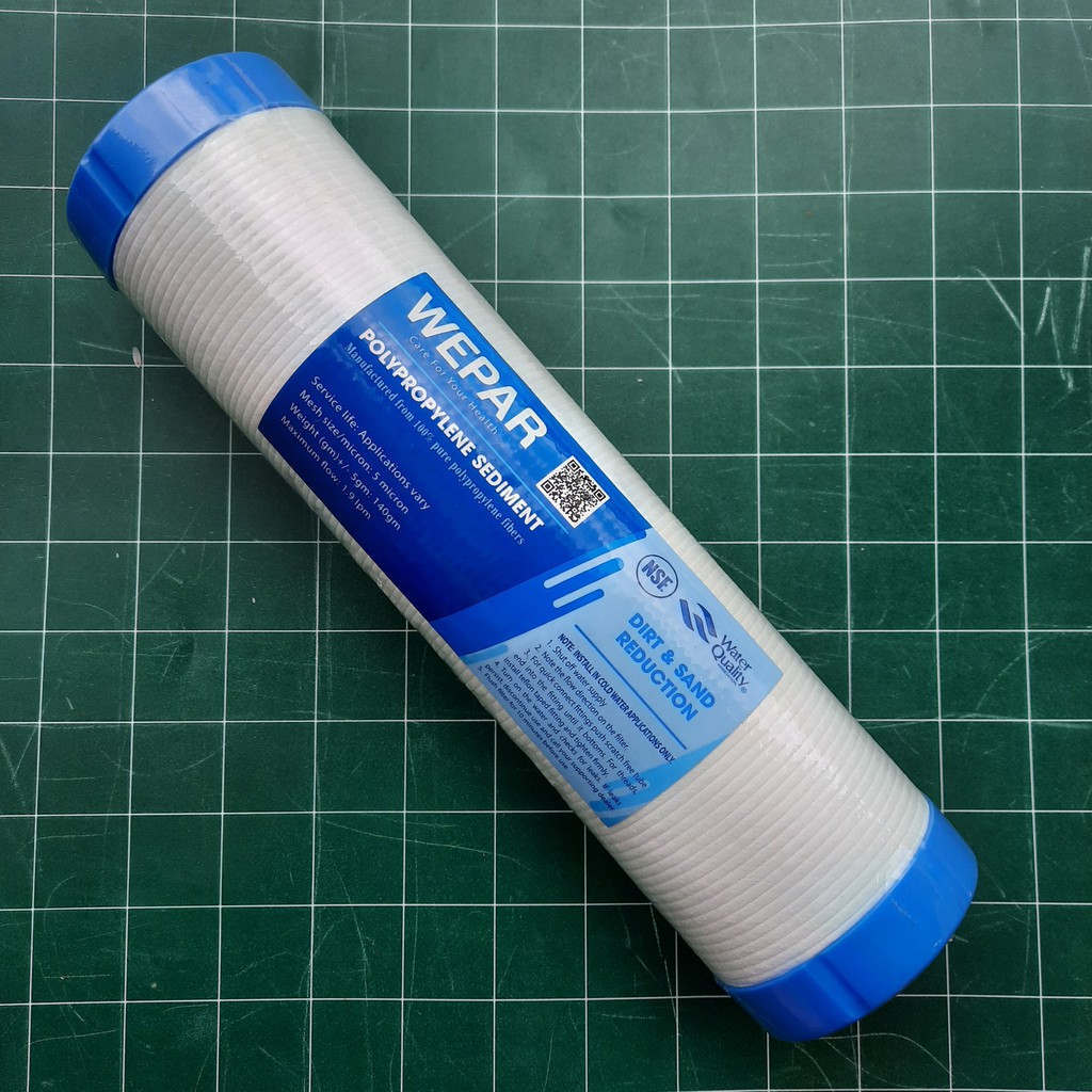 Bộ 3 Lõi Lọc Thô Wepar [ FREESHIP ] Kích thước 10 Inch, Lọc Cặn Bẩn Có Hại Trong Nước, Khử Mùi Clo, Phen Hôi Trong Nước