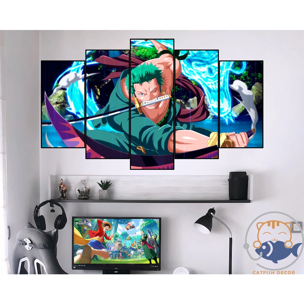 Tranh dán tường decor trang trí phòng ONE PIECE - ZORO - ACE