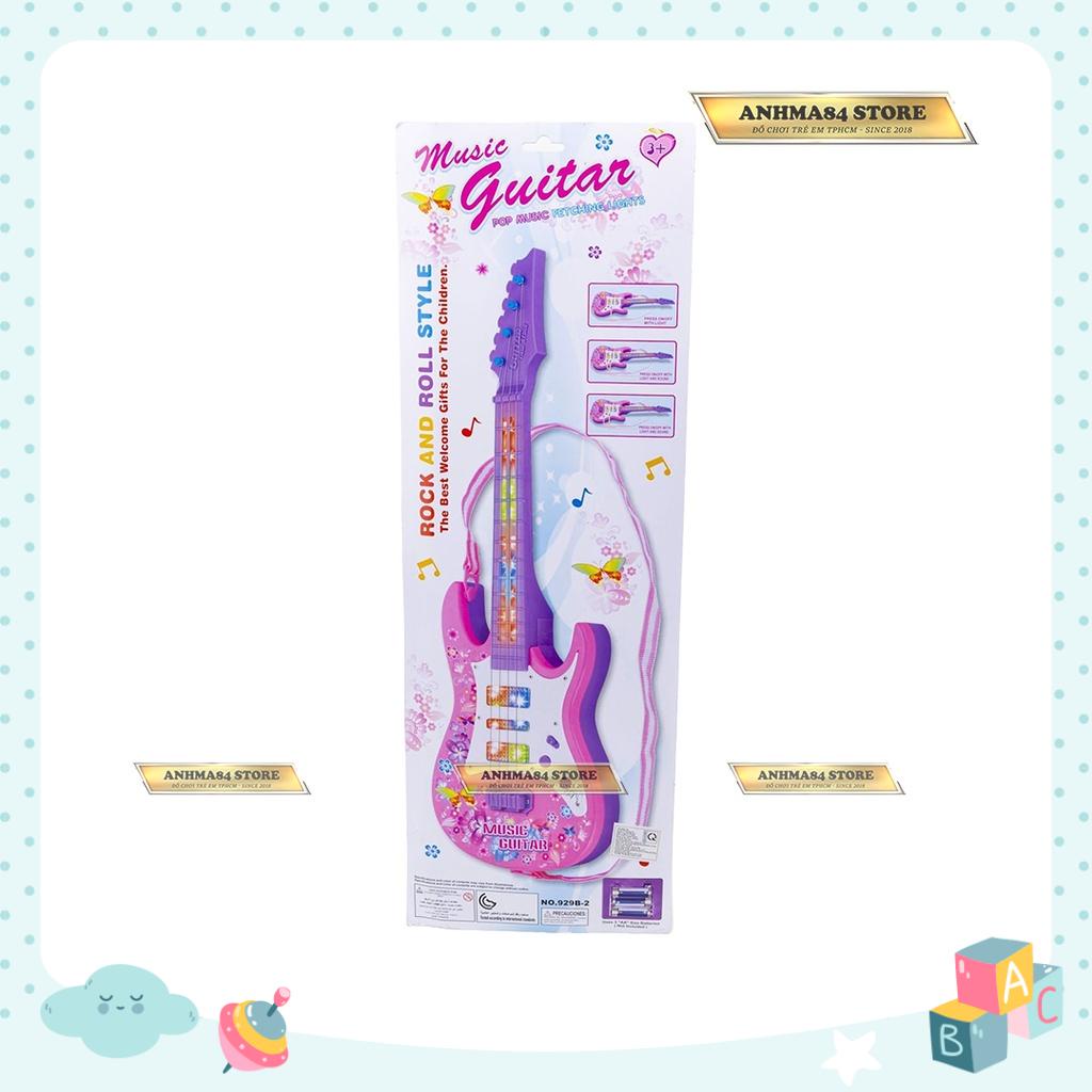 Đồ chơi VỈ ĐÀN GHITA dùng pin siêu xinh cho bé - Đàn Guitar có nhạc đèn - size 53 cm - anhma84 store tphcm