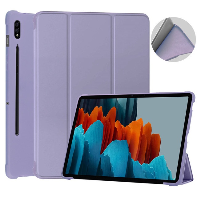 Bao Da Máy Tính Bảng PU Mềm Có Thể Làm Giá Đỡ Cho Samsung Galaxy Tab S8 S7 S6 Lite A8 10.5 A7 10.4 A7 Lite Tab S8 X700 X706