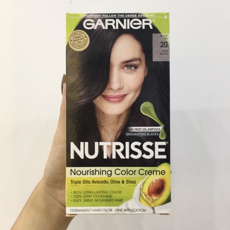 Nhuộm tóc có thể che phủ chân tóc bạc Garnier Nutrisse Creme hàng Mỹ