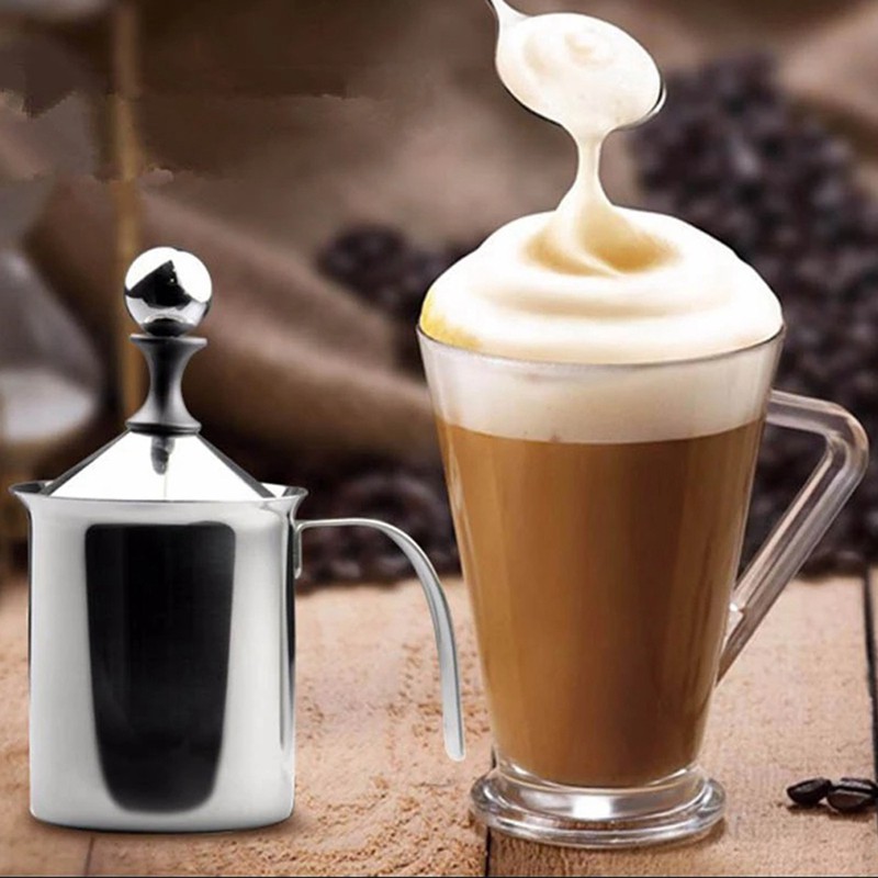 Dụng Cụ Tạo Bọt Sữa Cappucino Bằng Thép Không Gỉ 800ml