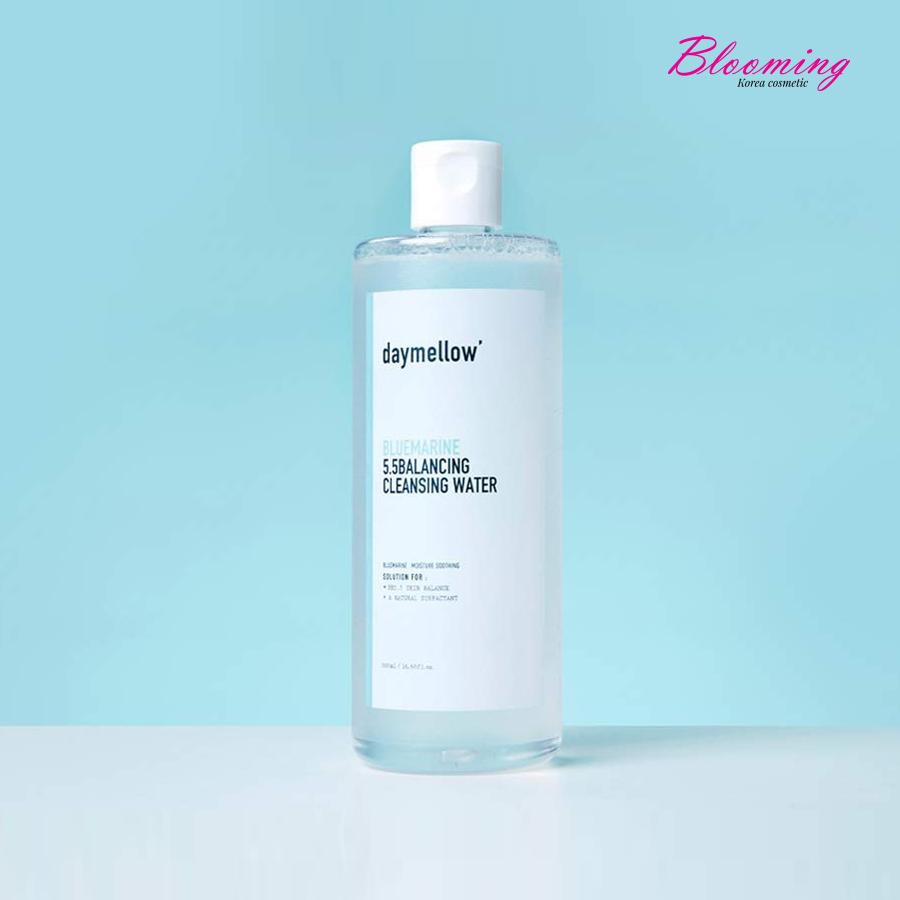 Nước Làm Sạch Sâu, Tẩy Trang , Dưỡng Ẩm Daymellow Blue Marrine Ph5.5 Cleansing Water Cho Da Nhạy Cảm, Da Dầu 500ml