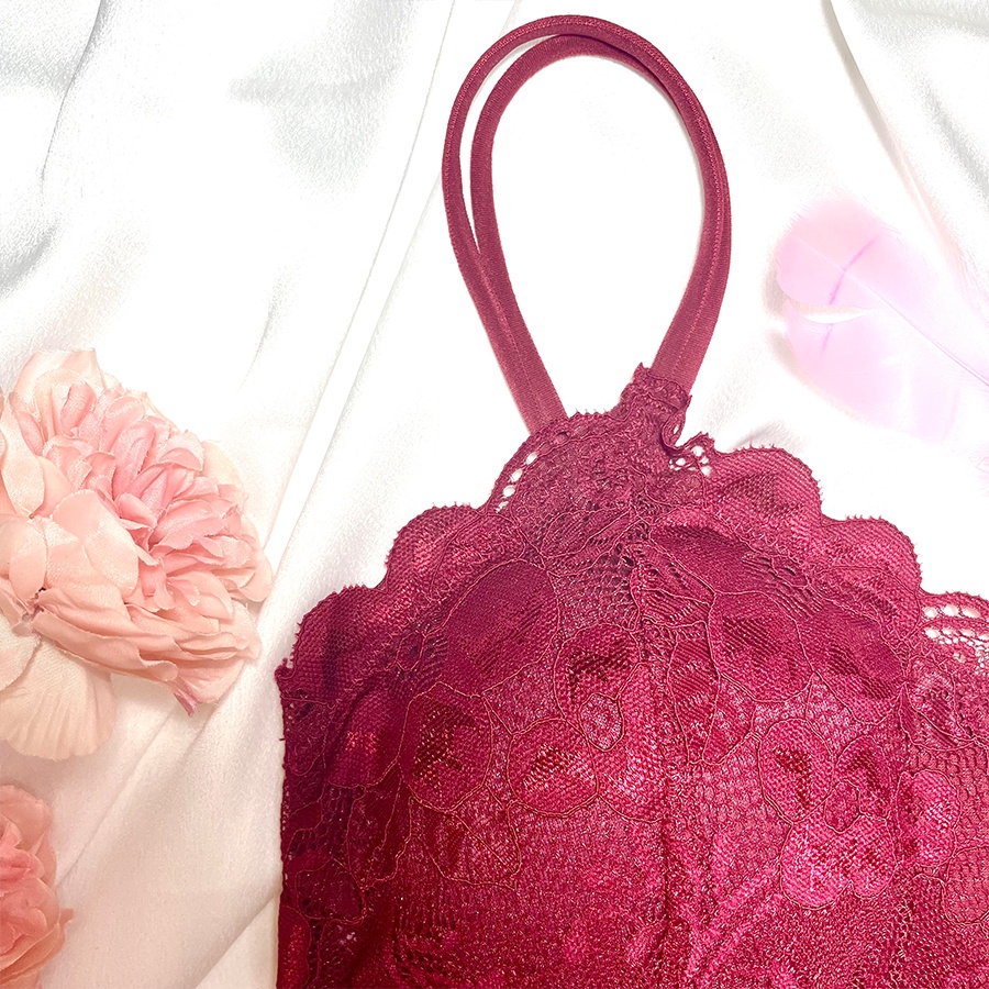 Áo Lót Nữ - Áo Bra Gym Yoga Ren Dây Kép Sexy Có Đệm BR067+BR033