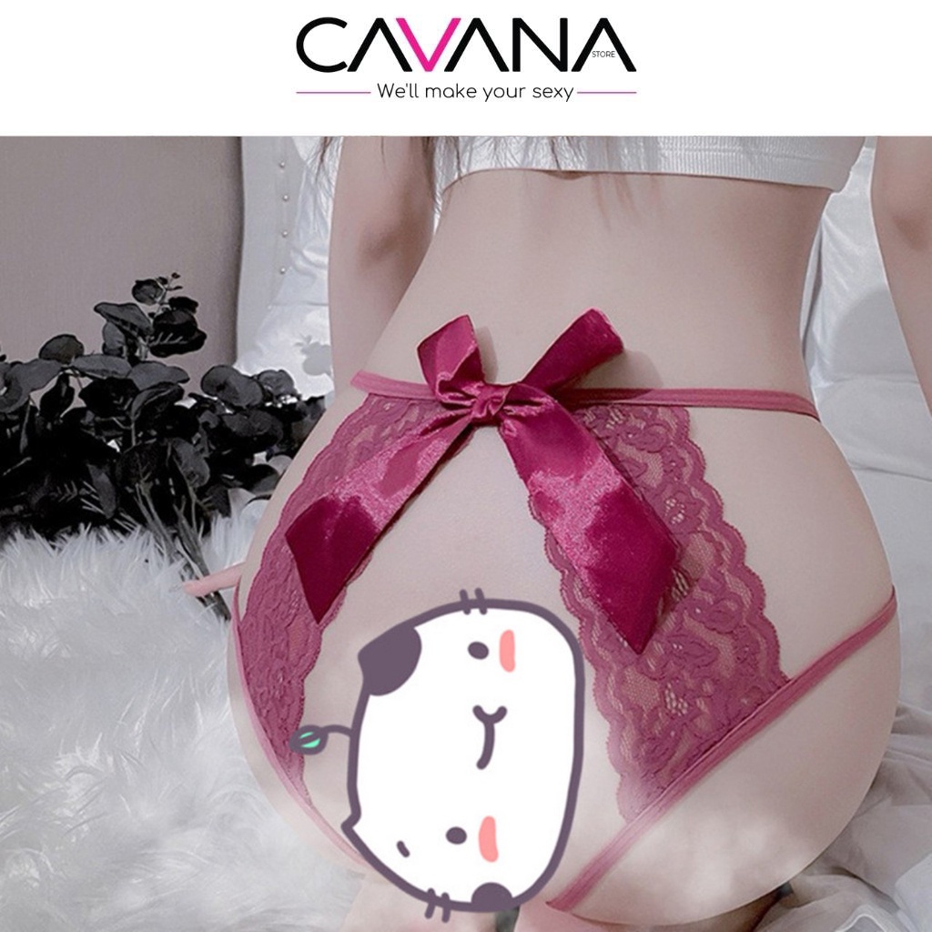 Quần lót ren nữ, quần lót ren xuyên thấu sexy cao cấp xẻ đáy đẹp Q19 - CAVANA STORE
