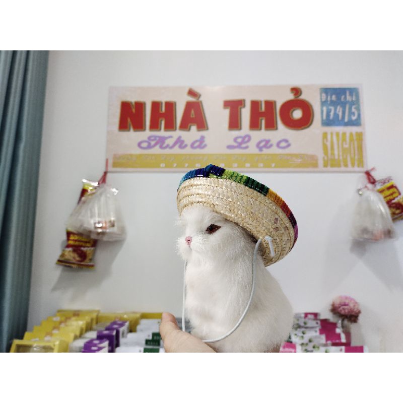 Nón Thời Trang Cho Thú Nhỏ Thỏ - Mèo