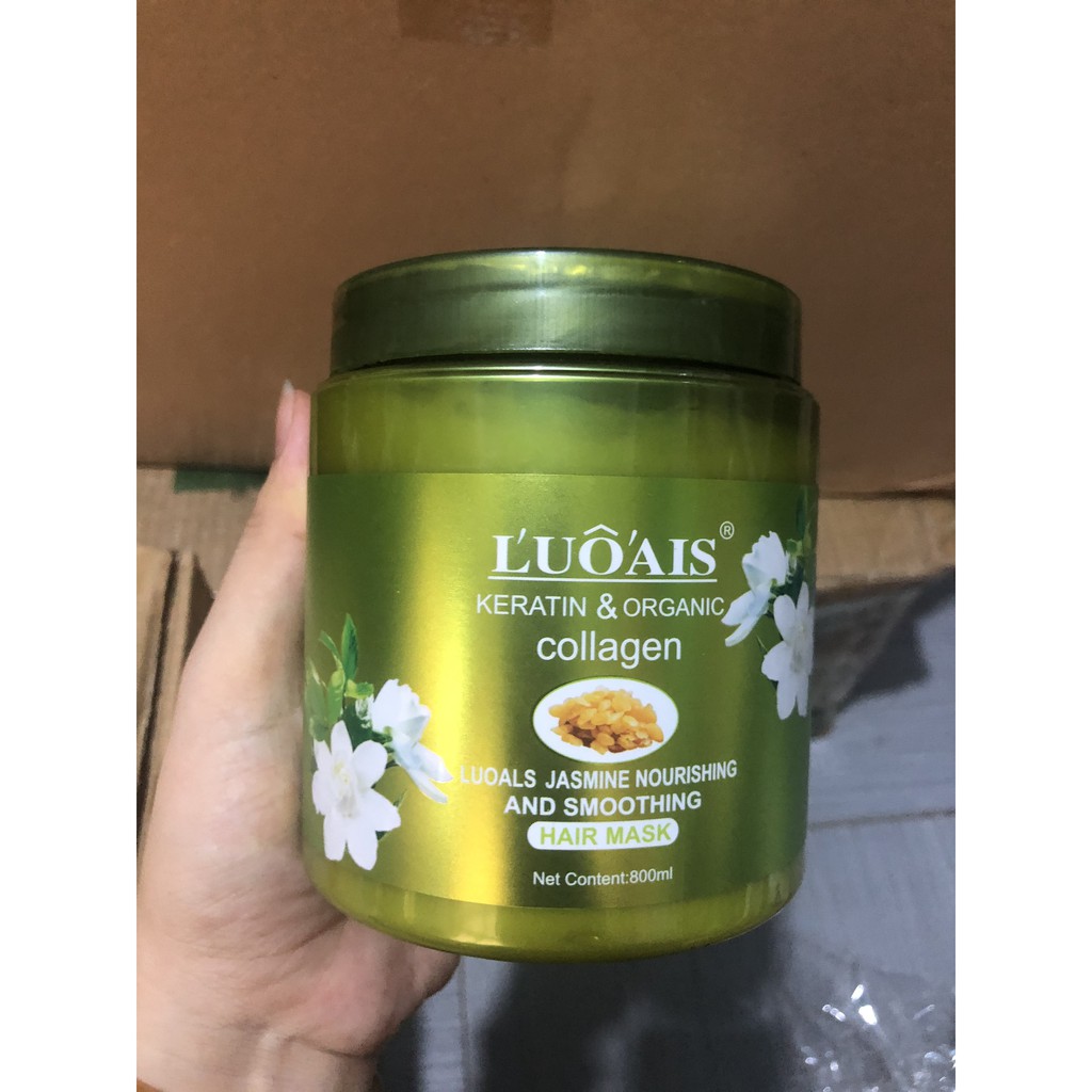 [CHÍNH HÃNG - SIÊU RẺ] HẤP Ủ L’UO’AIS Keratin Organic chiết xuất Hoa Nhài Hũ 800ml | BigBuy360 - bigbuy360.vn