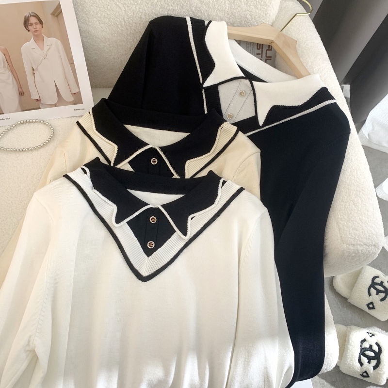 Áo sweater Giả Hai Lớp Dáng Ôm Thời Trang Mùa Thu Cho Nữ