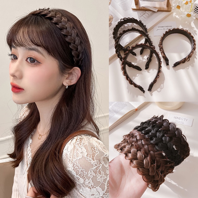 Băng Đô Bện Tóc Giả Handmade Mẫu Mới 2022 Dành Cho Nữ