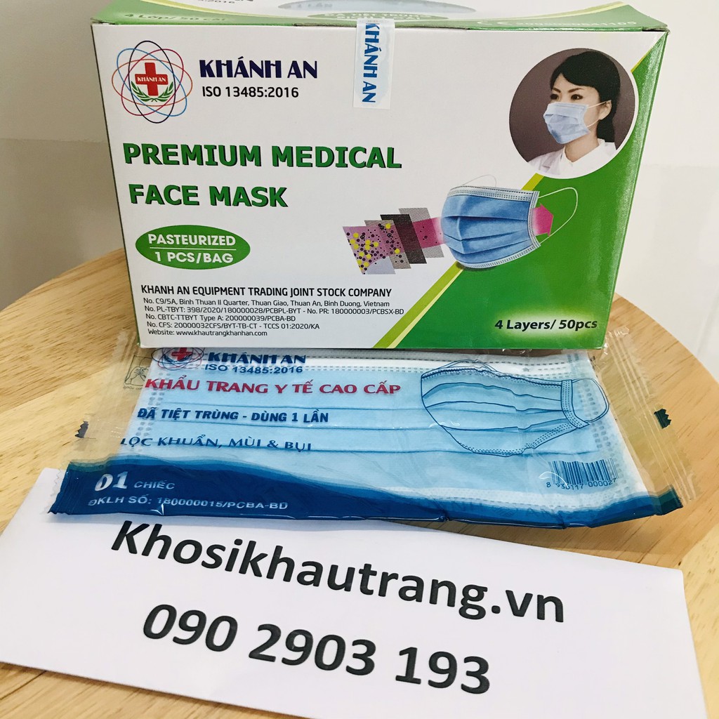[Mã COSDAY giảm 8% đơn 150K] [Giá Sỉ] Hộp 50 cái khẩu trang y tế Khánh An 4 lớp tiệt trùng | BigBuy360 - bigbuy360.vn