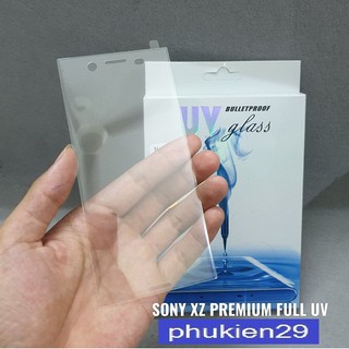 [SONY XZ PREMIUM] Dán kính cường lực FULL màn FULL keo UV BULLETPROOF
