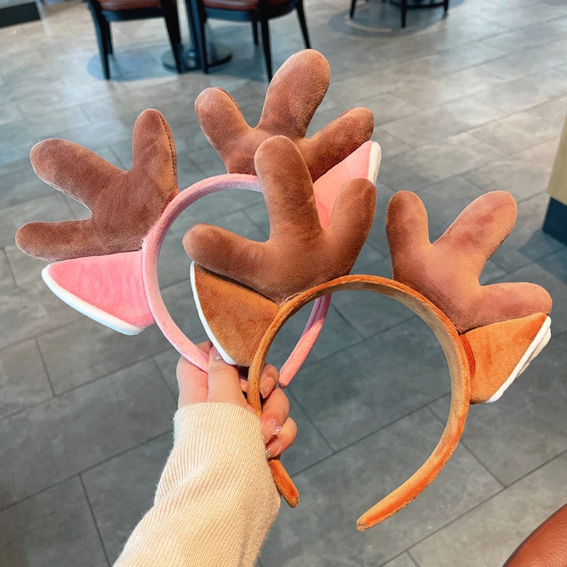 Flgo Băng Đô Cài Tóc Rửa Mặt Hình Tai Hươu Hoạt Hình Dễ Thương