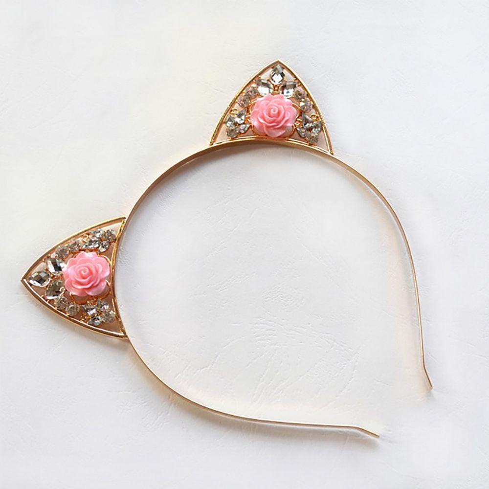 DANILO Băng Đô Tai Mèo Đính Đá Thời Trang Cho Nữ