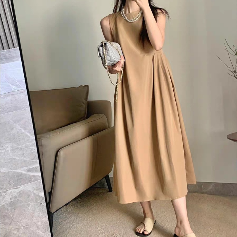 Đầm Dài Dáng Rộng Hở Vai Phong Cách Hàn Quốc Thời Trang Mùa Hè Dành Cho Nữ