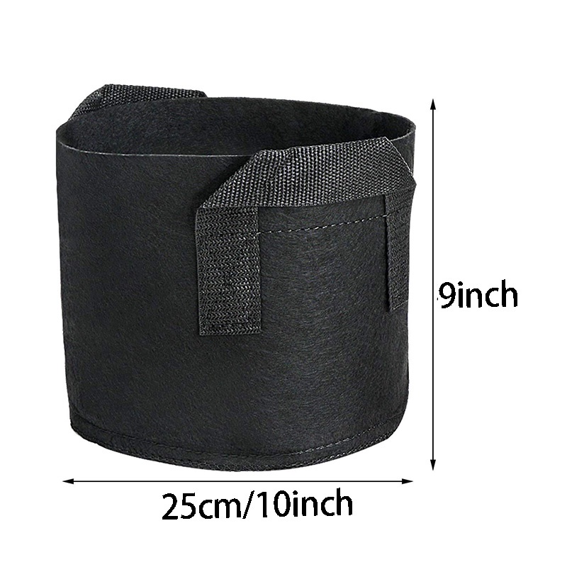 Set 5 Túi Vải Trồng Cây 3 Gallon Có Quai Cầm Tiện Lợi Dành Cho Vườn Nhà