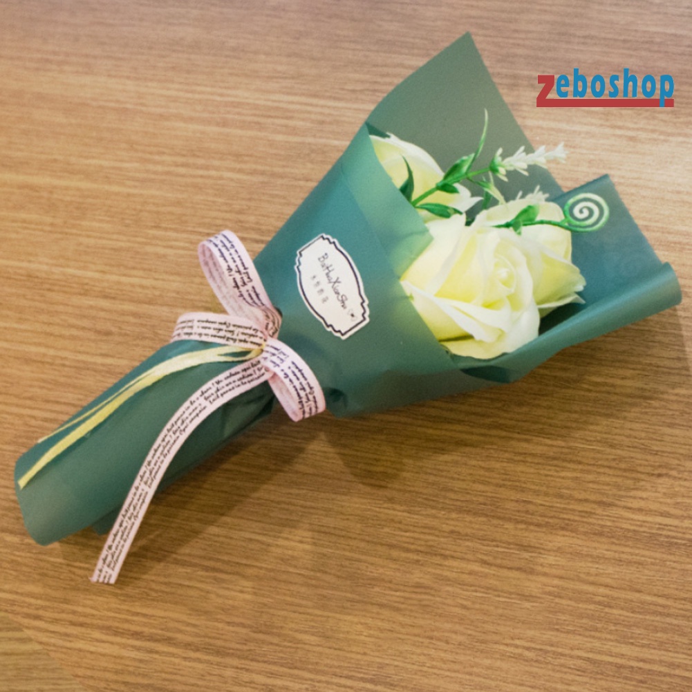 Bó Hoa Hồng Sáp 3 Bông Cầm Tay Làm Quà Tặng Valentine