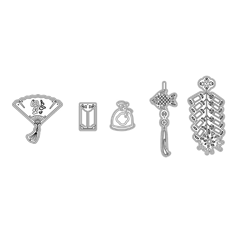 Khuôn cắt giấy làm từ kim loại hình chúc mừng năm mới trang trí album ảnh tự làm