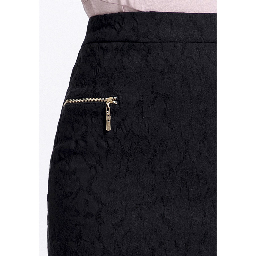 Chân váy khóa đồng LAMER L62F18Q005 (Đen) | BigBuy360 - bigbuy360.vn