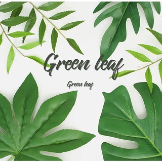 Lá cây nhựa trang trí, lá giả chụp ảnh như thật màu tươi xanh