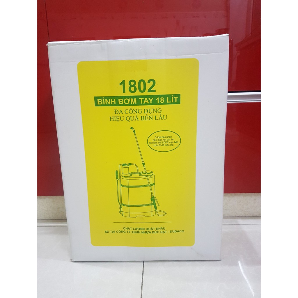 Bình xịt đeo vai Ron Viton bơm 1 trục Dudaco B1802