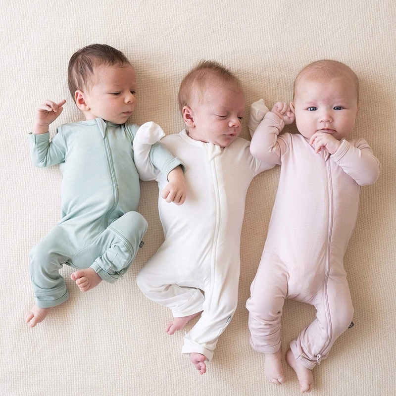 SLEEPSUIT BASIC ORGANIC XUẤT ÂU LIỀN THÂN CHO BÉ