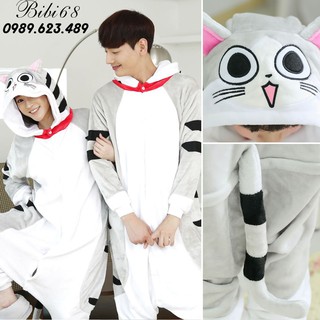 [mã BLUE5 giảm 5k] Bộ Đồ hình thú liền thân lông mịn Pijama dành Cho Người Lớn và Trẻ Em Hoạt Hình Cosplay