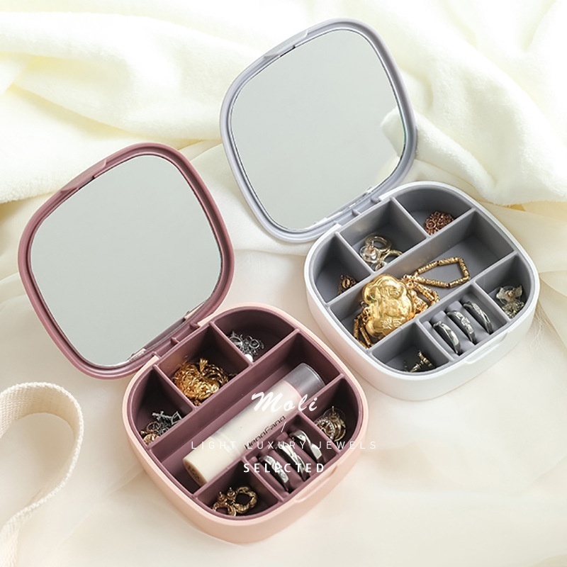 Molly✨ Gương Trang Điểm Mini Có Thể Gấp Gọn Tiện Dụng
