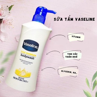 Sữa tắm dưỡng ẩm cho làn da khô vaseline total moisture body wash 650ml của mỹ
