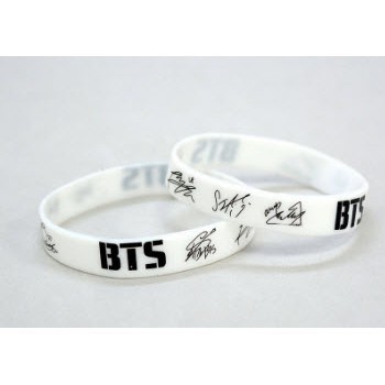 Vòng Tay Cao Su In Chữ Kí Thánh Viên BTS Vòng Tay Chữ Ký BTS Army Bangtan-Z89-K1T1