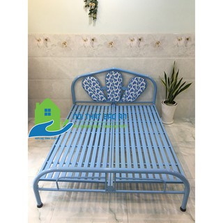 Giường sắt đơn giản giá rẻ nhiều kích thước từ 0,8 đến 1m8 mẫu 14 - Bảo An