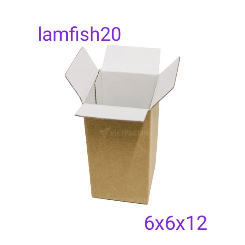 6x6x12 Combo 50 hộp carton siêu xinh đóng gói phụ kiện nhỏ gọn
