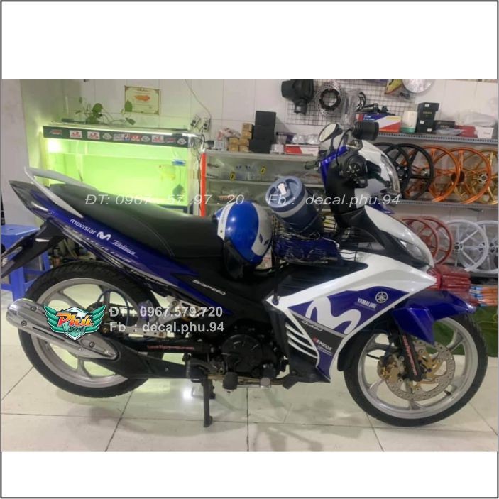 Tem Exciter 135 Movistar Xanh Trắng (B)