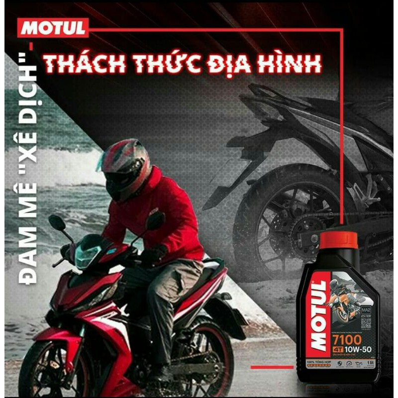 Dầu Nhớt Motul 7100 10W50 1L tổng hợp - Nhớt Motul Cao Cấp Dành Cho Xe Số