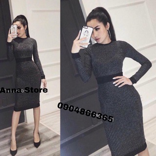 Váy body nhũ tăm váy body sang chảnh Annastore