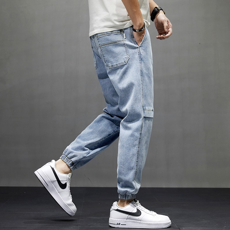 Y128 - Quần jean jogger xuân hè mới nhất, họa tiết yếm che