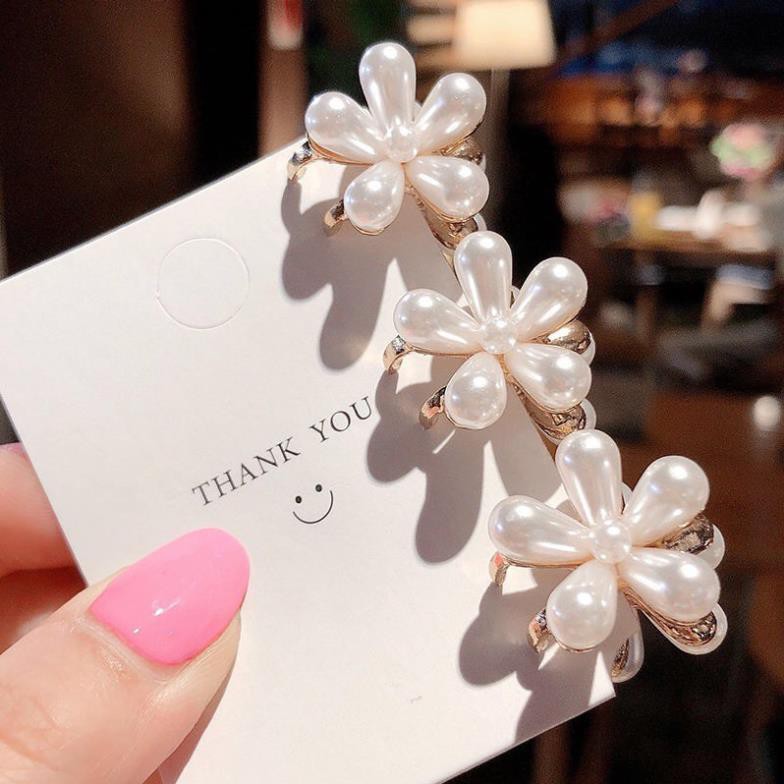 Kẹp Tóc Mái GALANO Kẹp Tóc Hàn Quốc Đính Ngọc Trai Nhân Tạo Hình Hoa Xinh Xắn FA-001237