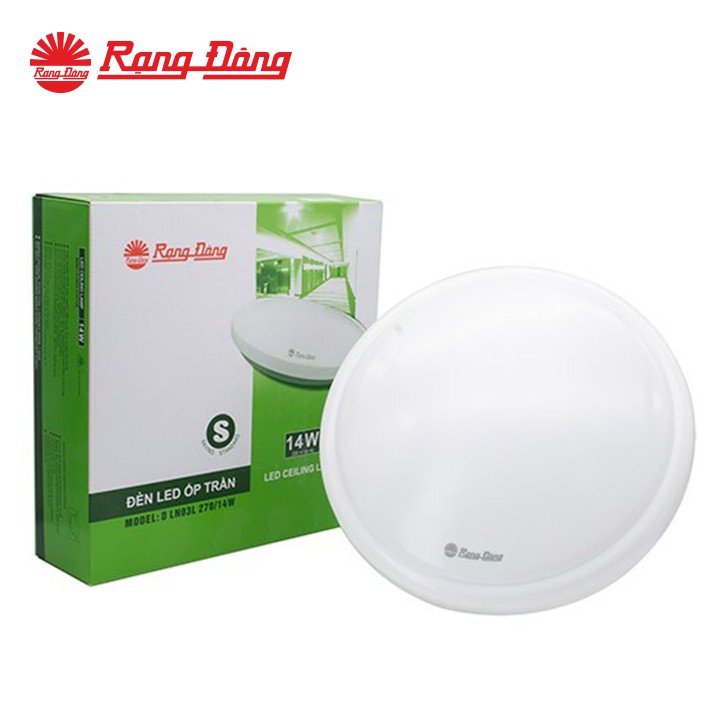 Đèn LED Ốp trần tròn 14W Rạng Đông - Mã D LN03L 270/14W Ánh sáng trắng