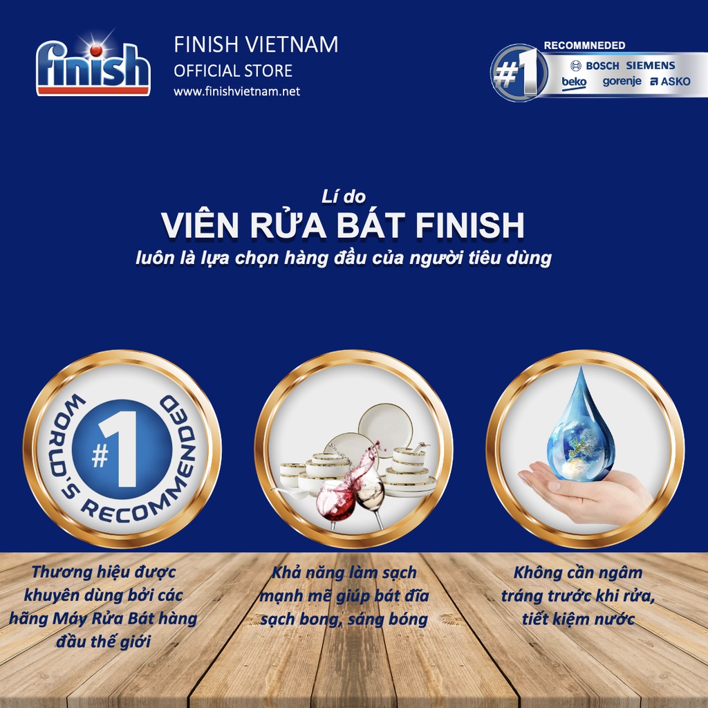 Bột Rửa Chén Hương Chanh Finish Classic Rửa Cực Sạch Và Tiết Kiệm Chi Phí Nhập Khẩu Châu Âu Chính Hãng Can 2,5Kg