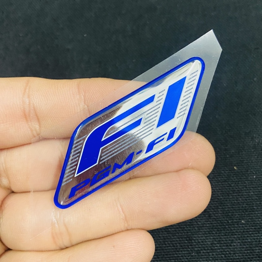Tem logo nhựa nổi Fi dán đầu đèn, Esp dán pô e chuẩn zin sử dụng dán các dòng xe HONDA, YAMAHA