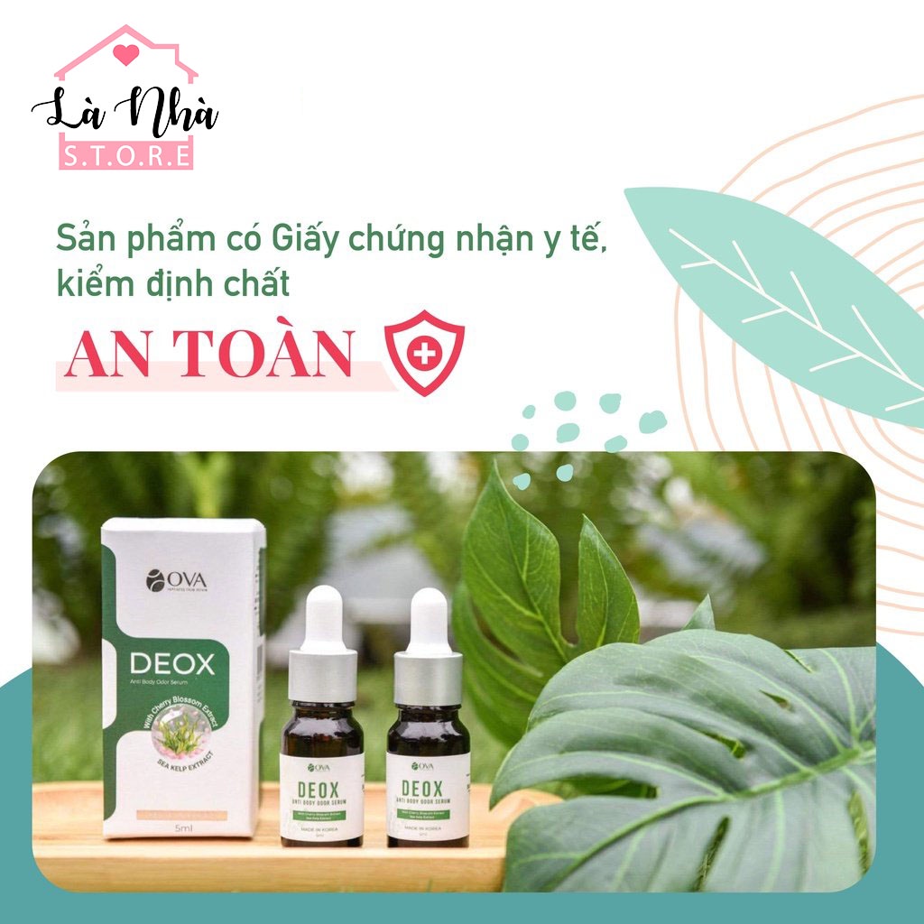 Serum khử mùi hôi nách DeoX, ức chế mồ hôi, làm sáng da vùng nách an toàn thiên nhiên 5ml