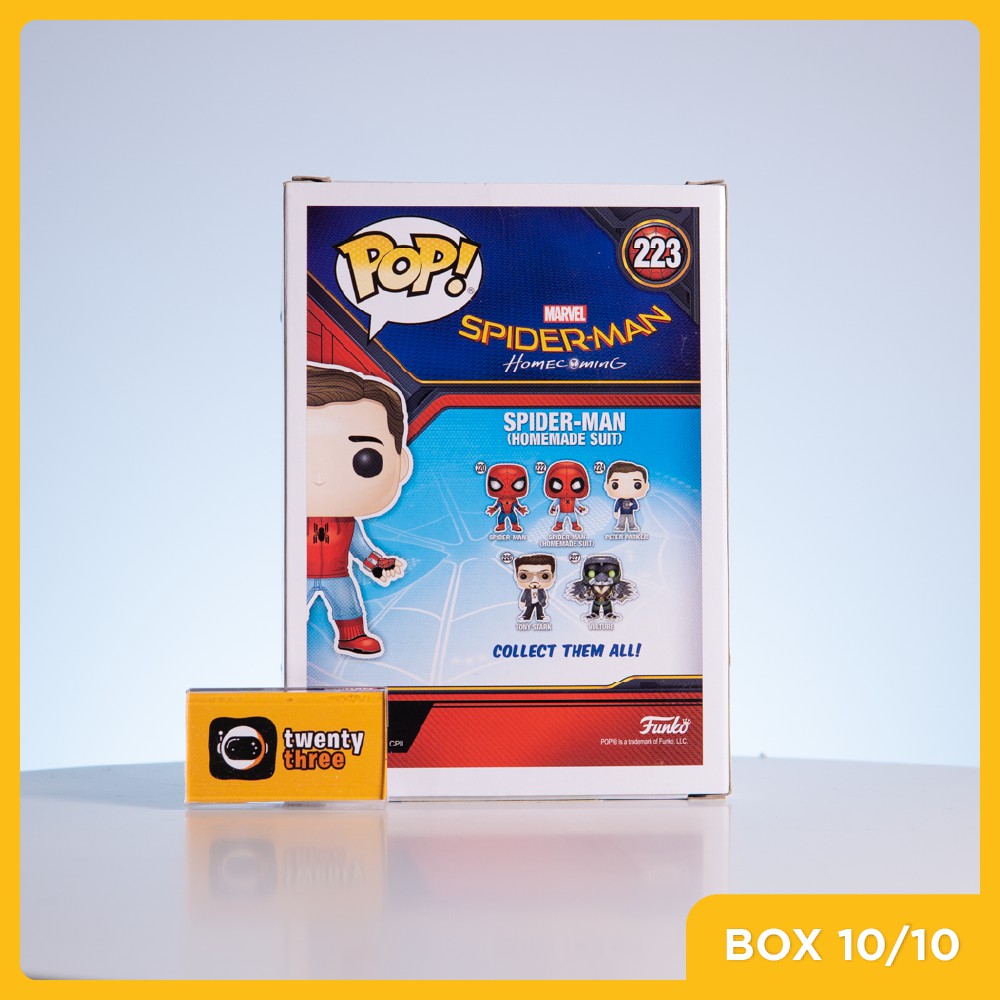 Mô hình đồ chơi  Funko Pop •  Spider-man Homemade Suit (Walmart) 223 • Spider-man Homecoming