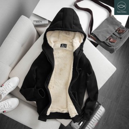 Áo khoác nỉ nam nữ  - Áo nỉ lót lông cừu có khóa - Áo nỉ dày mẫu mới - Thương hiệu TuNa Clothes - Mã K1 | BigBuy360 - bigbuy360.vn