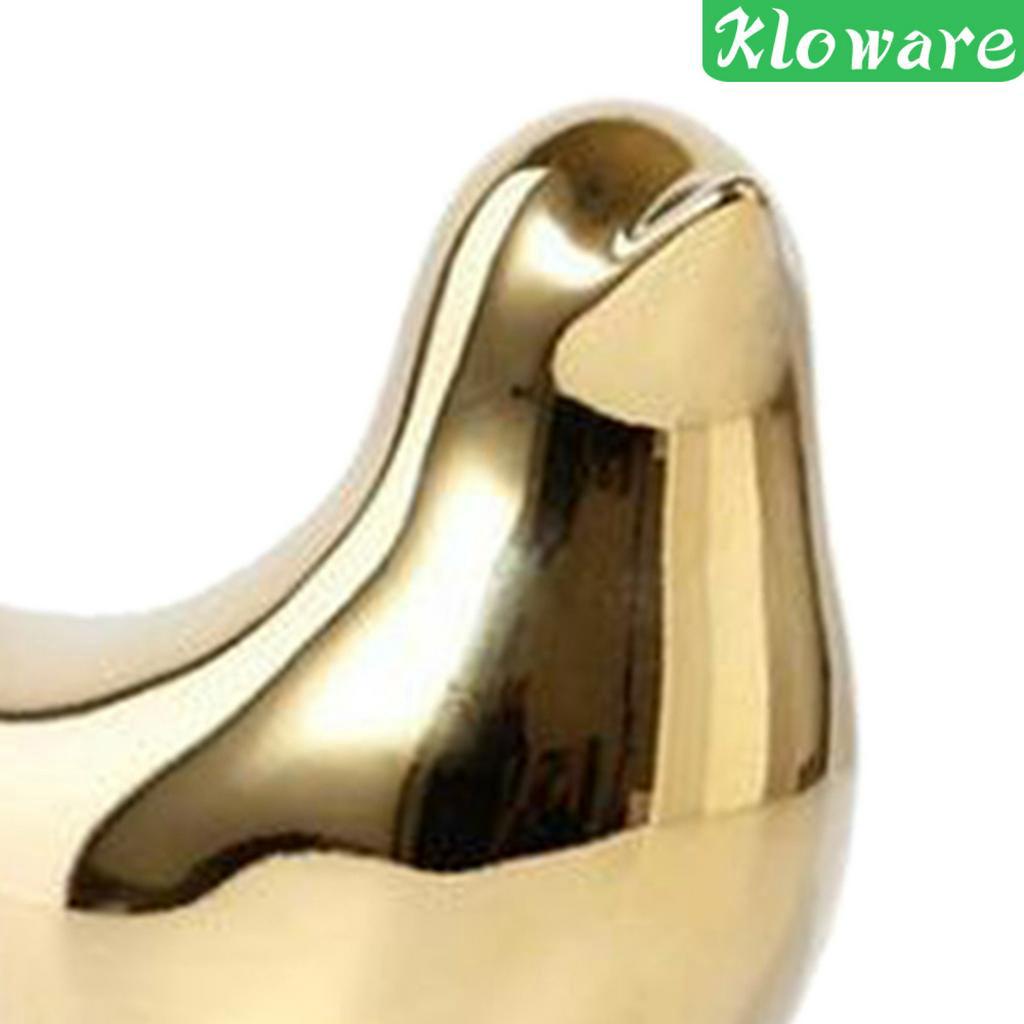 Đồ trang trí Chú Chim Bằng Gốm Sứ Màu Vàng Đồng Hiện Đại Dùng Trang Trí