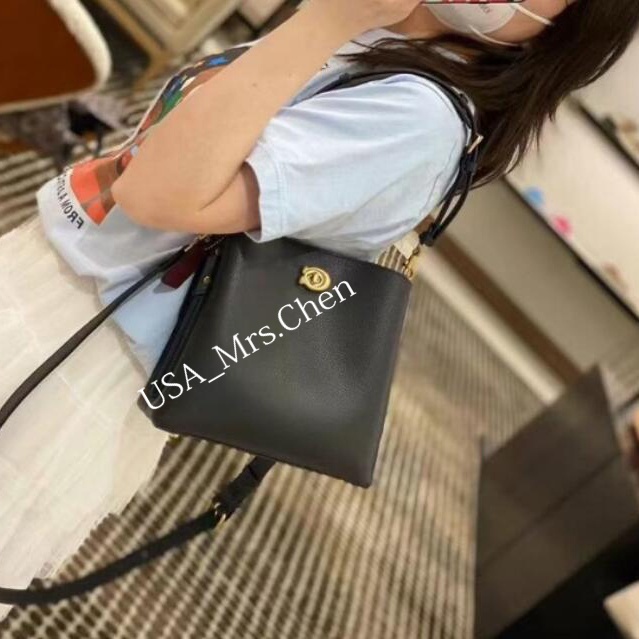 COACH Messenger Túi Xô Túi Messenger, Vải Thiều Da Liễu Túi Đeo Vai Công Suất Lớn Túi Nữ