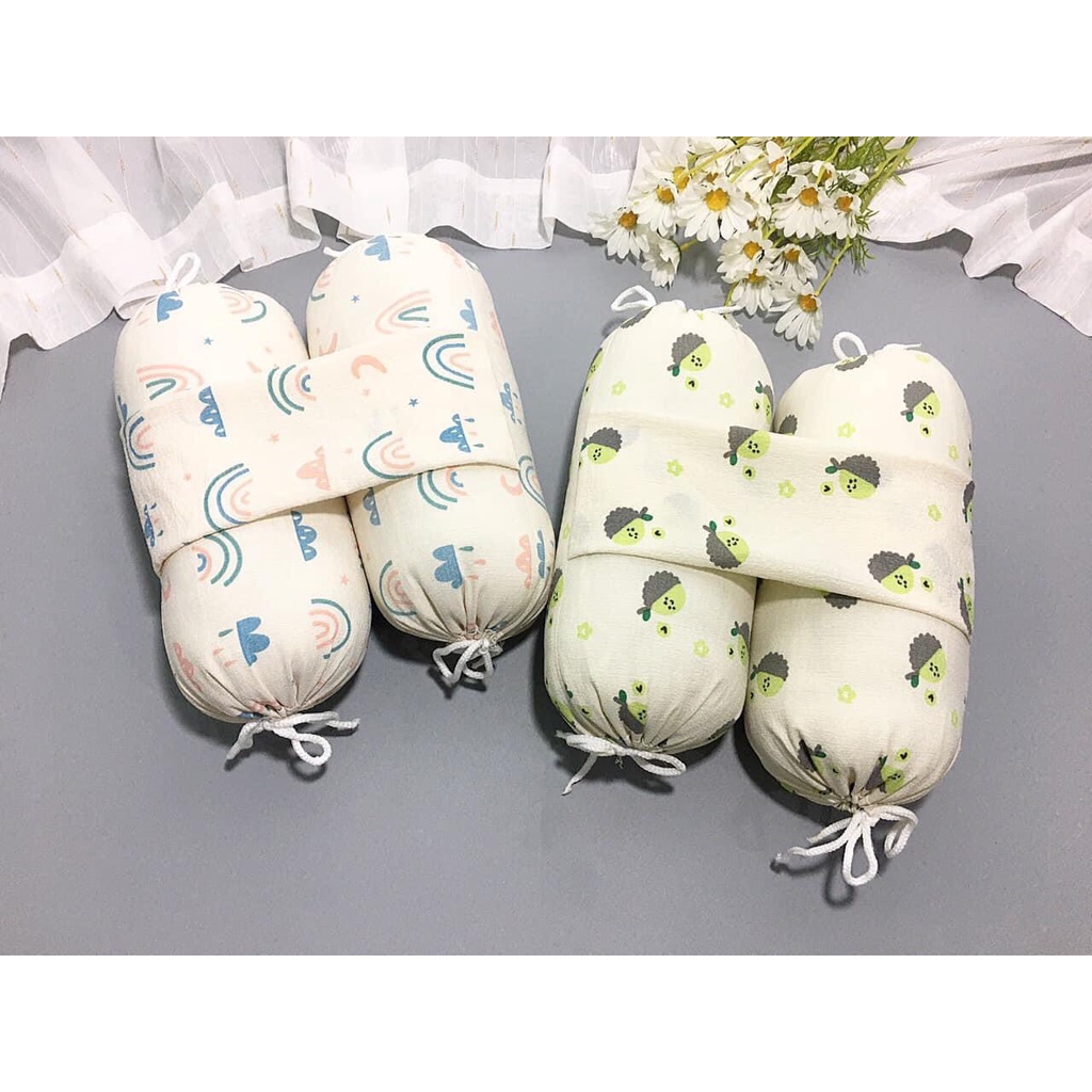 Bộ gối chặn xô cao cấp lõi bông, chống giật mình in hình dễ thương cho bé