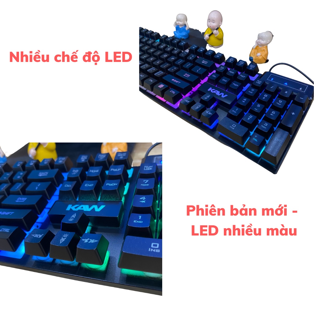bàn phím giả cơ, Bàn phím KAW K600 phiên bản công nghệ LED mới, chuyên game rất nhạy và nẩy- BH UY TÍN [SALE LỚN]